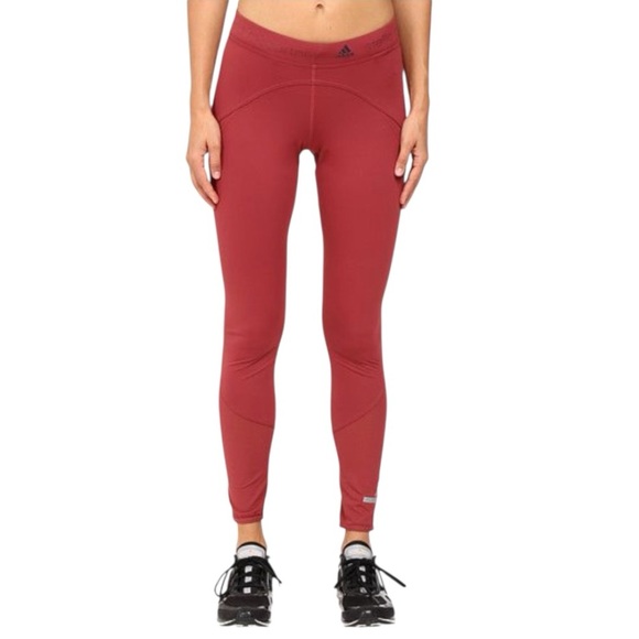 Adidas by Stella McCartney Run Clima Long Rust Terracotta Leggings Women's Small - Picture 1 of 10